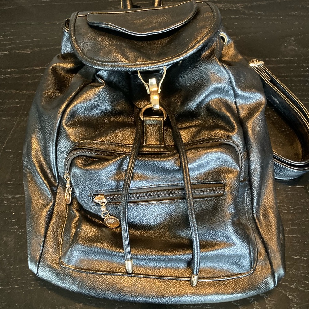 Faux Leather Backpack